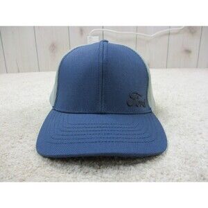 Ford Hat Cap Snap Back One Size Blue Gray Logo Trucker Mesh Back Mens